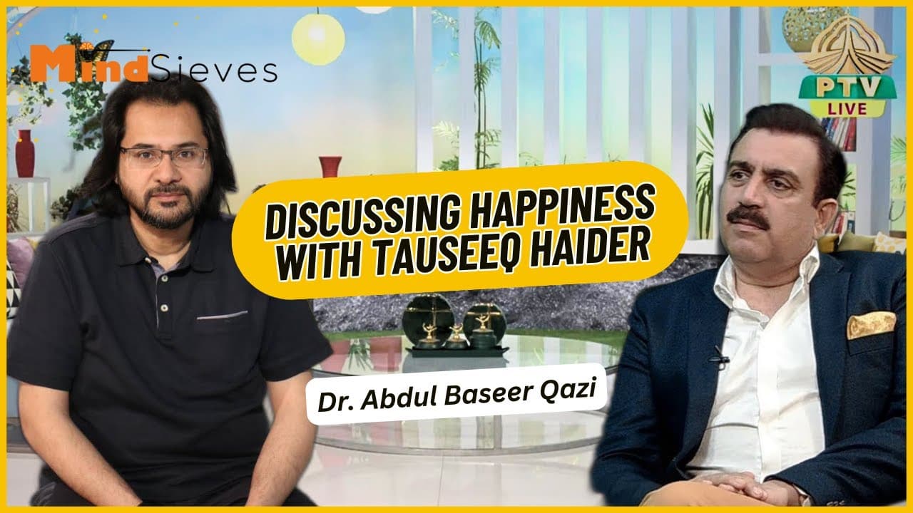Dr. Abdul Baseer Qazi on PTV Home Discussing Happiness with Tauseeq Haider