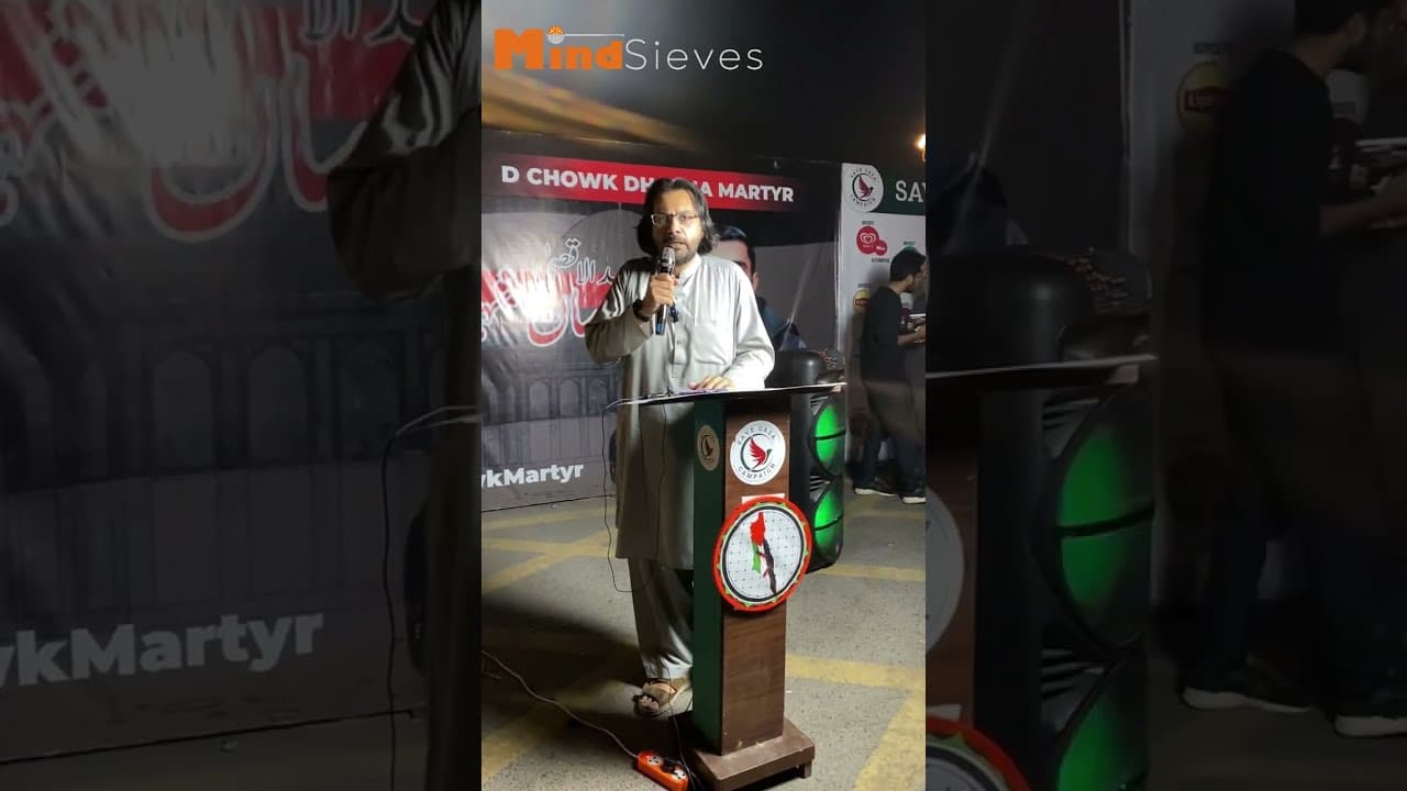 Addressing #SaveGaza campaign at #dchowk with Senator Mushtaq Ahmad Khan
